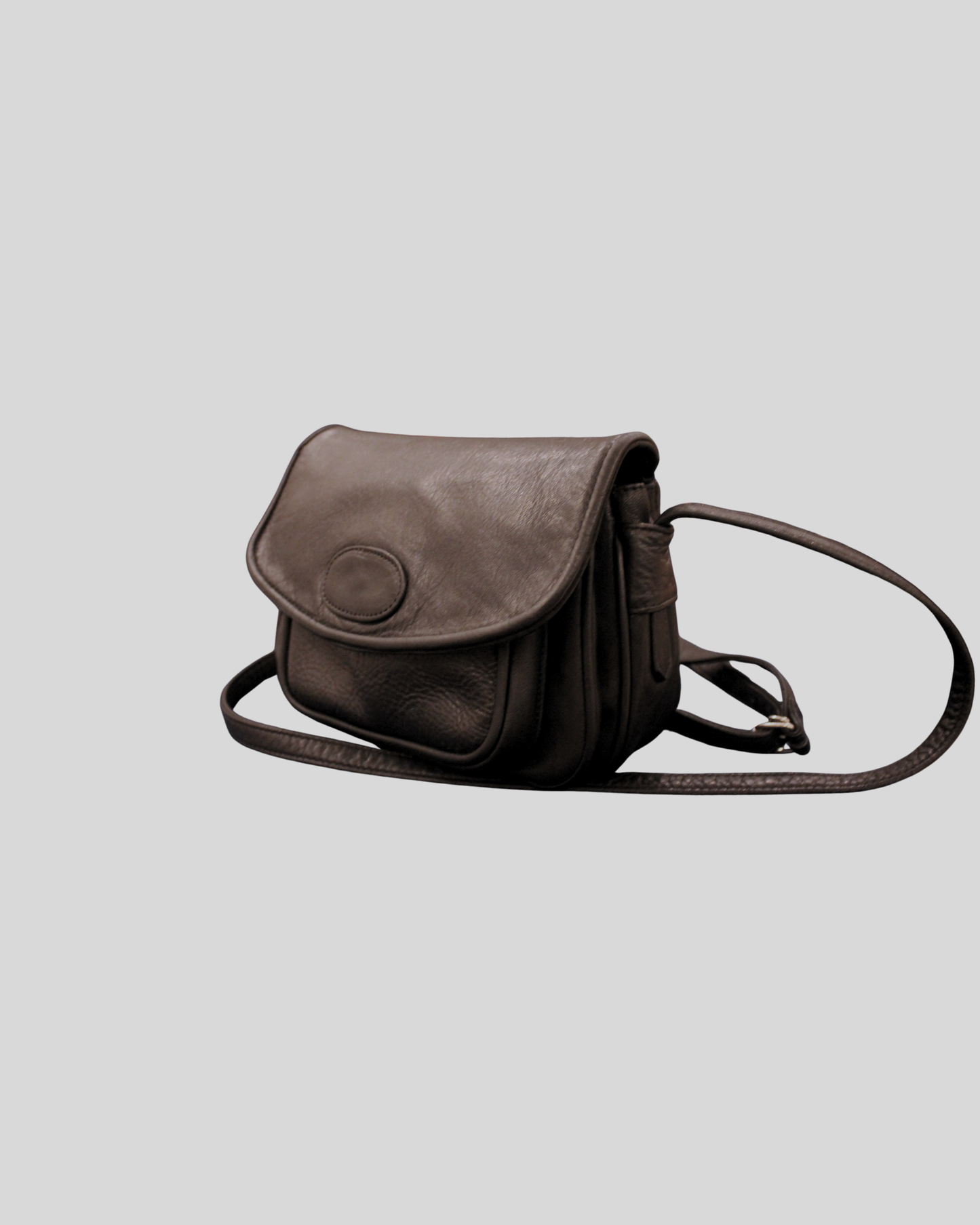 Petit sac à bandoulière noir en cuir véritable