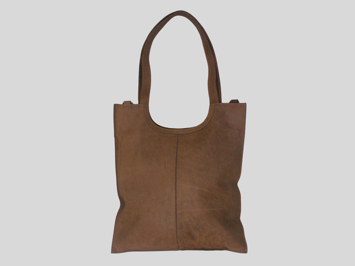 Sac cabas Justified marron effet python en cuir véritable