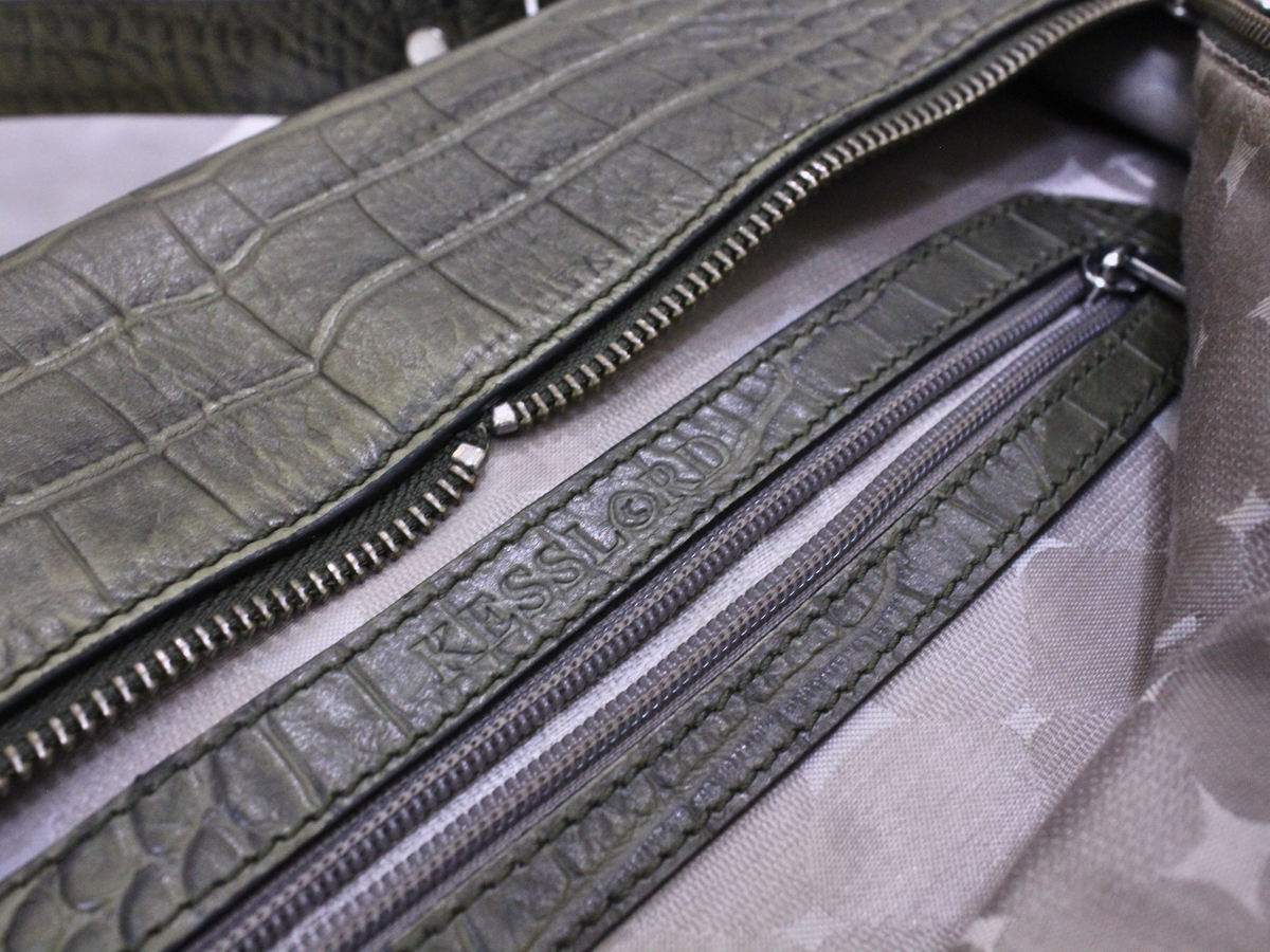 🇫🇷 Kesslord Jekyll – Cabas cuir vert effet croco