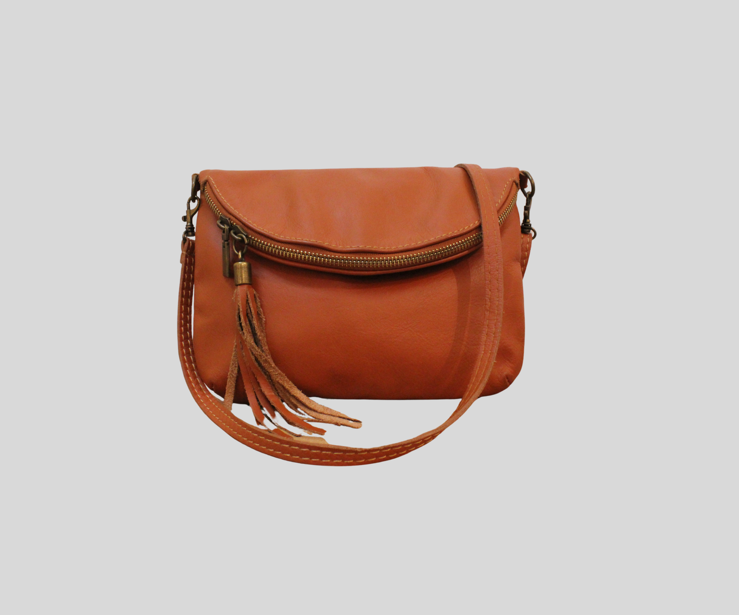 Sac bandoulière Anna Morellini Ancone cognac en cuir