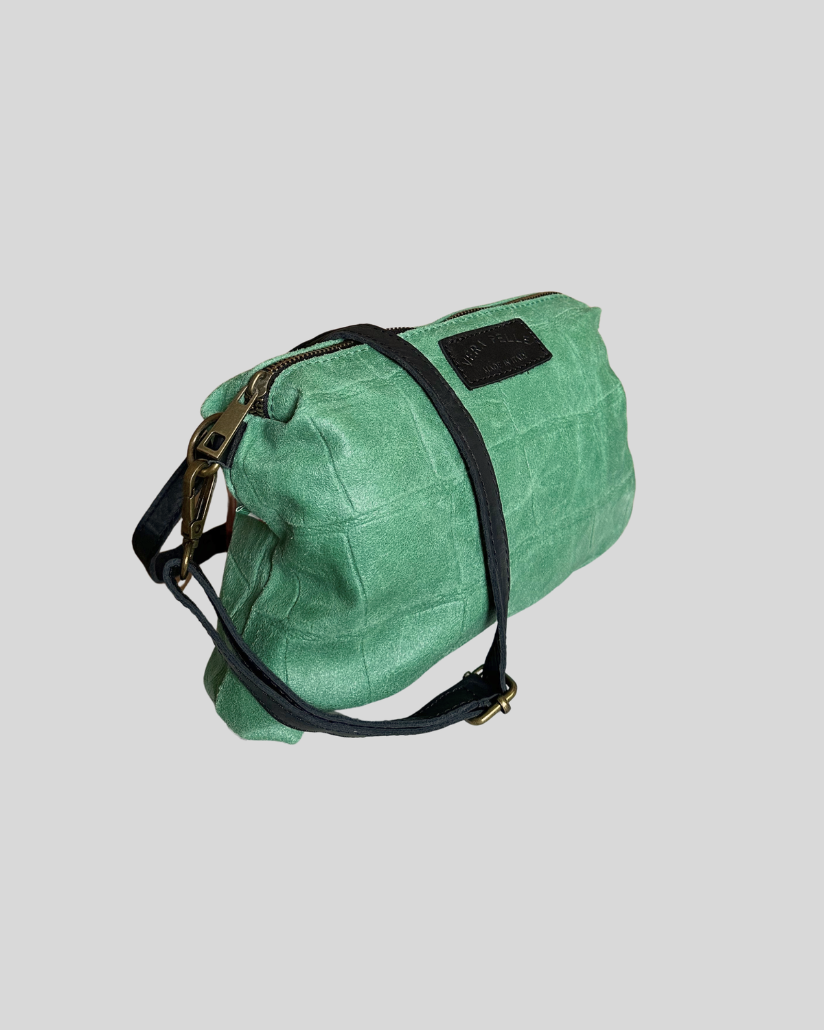 🇮🇹 Sac bandoulière cuir véritable Emerald Green– Made in Italy