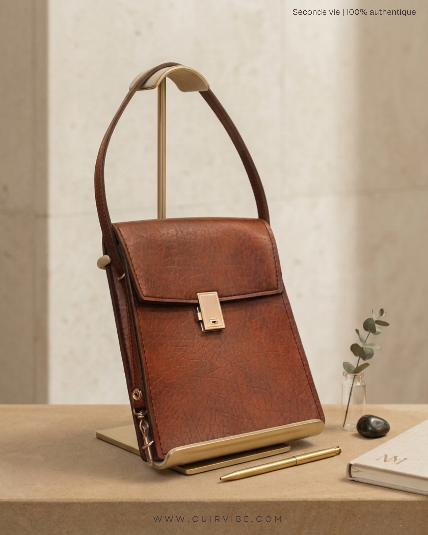 Pochette bandoulière German marron
