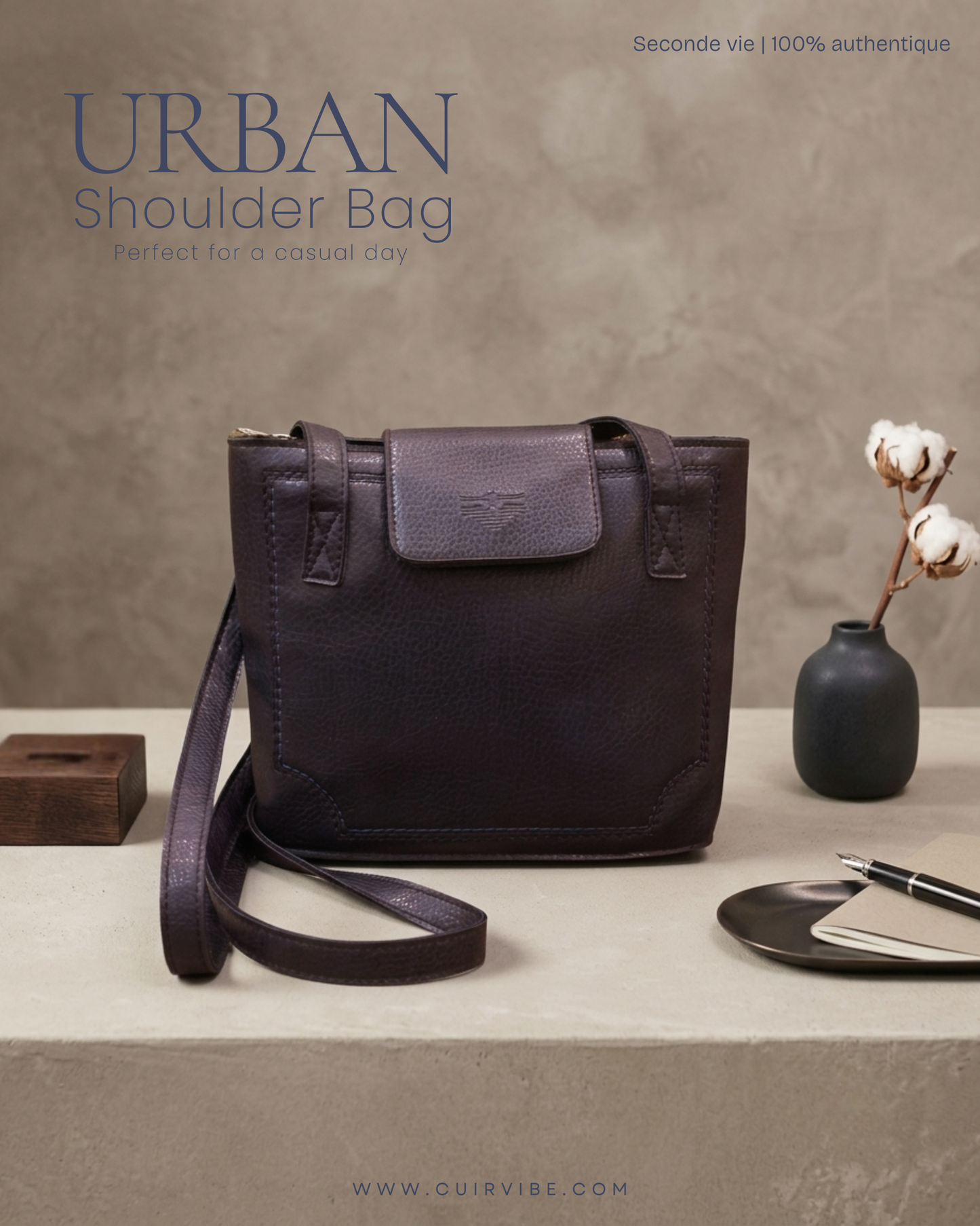 Blue shoulder Messenger Bag
