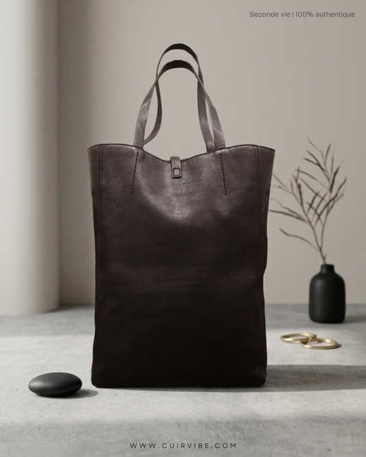 Tote bag Esprit noir en cuir
