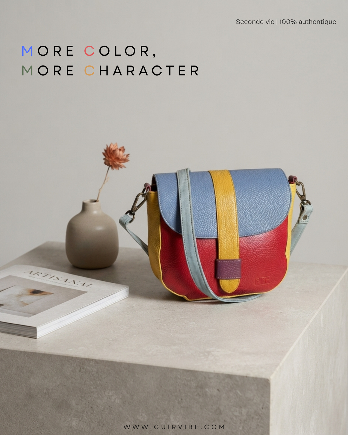 🇪🇸 Soruka – Dream sac bandoulière multicolore en cuir recyclé