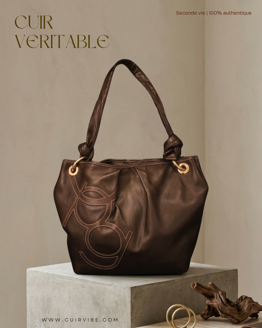 Purificación García — Sac fourre-tout marron