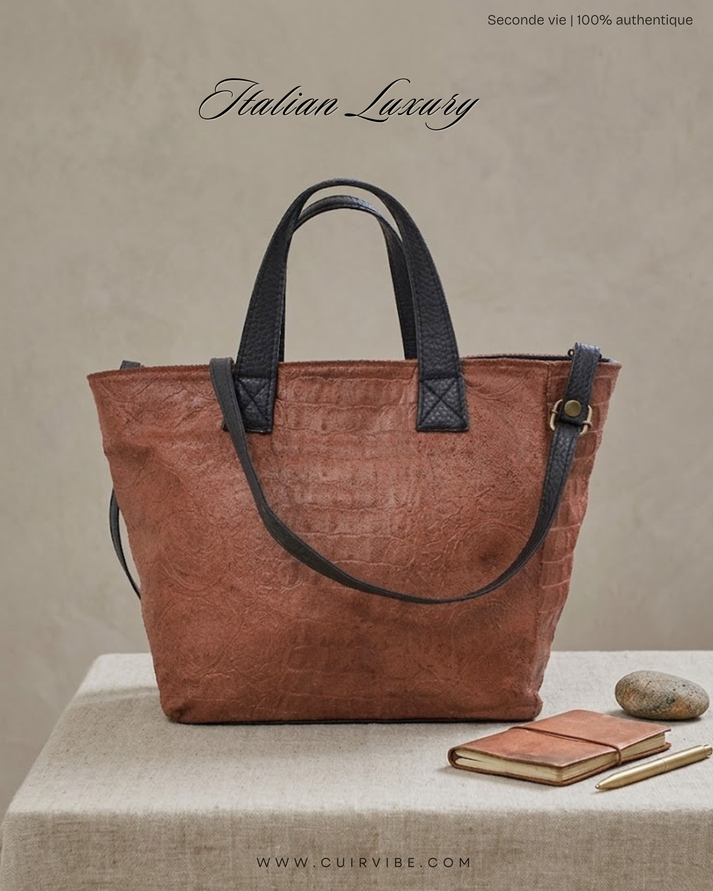 Sac à main Borse in Pelle en cuir rouge